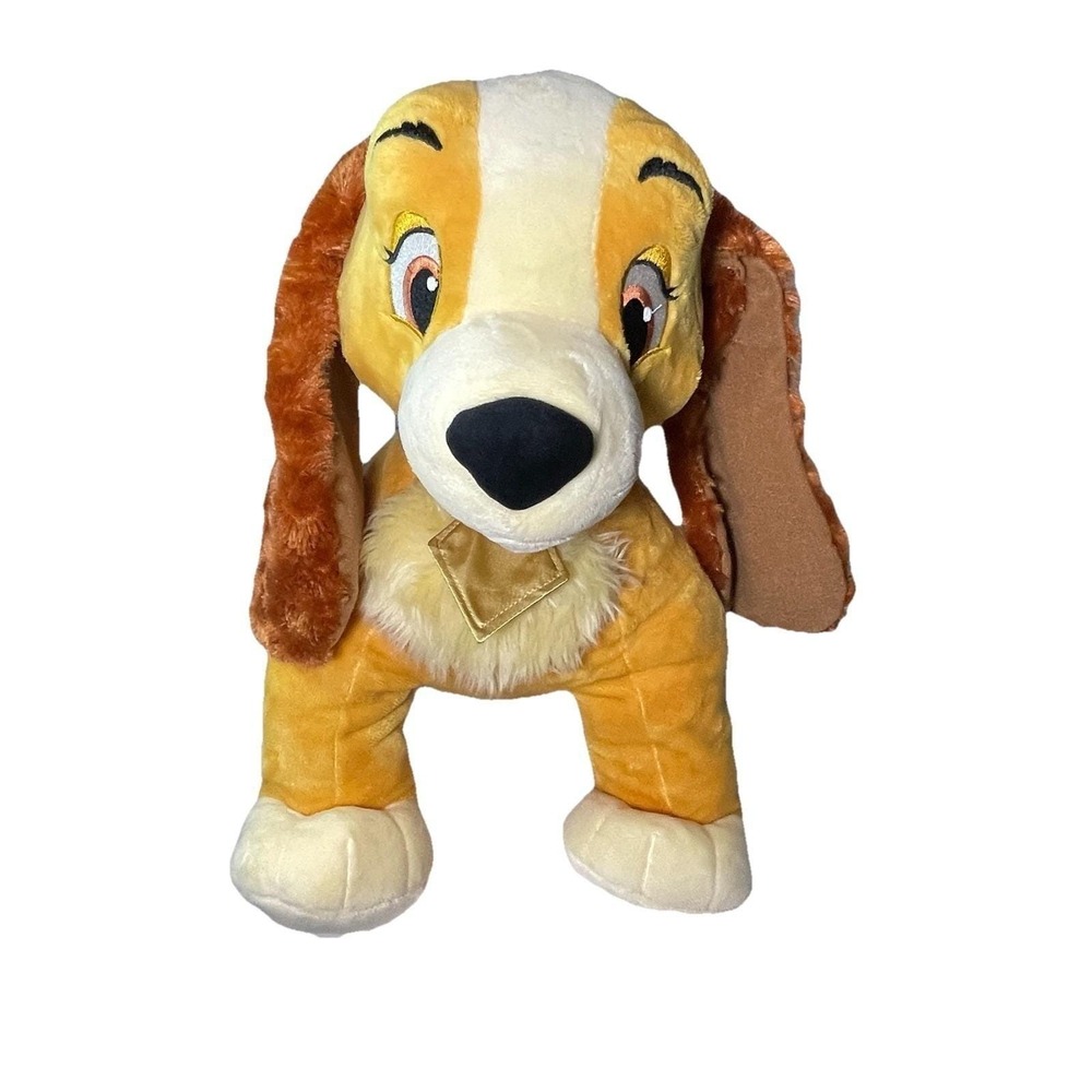 Disney Lady the Tramp Stuffed Animal 14" Dog Toy Collectible Classic Movie Plush